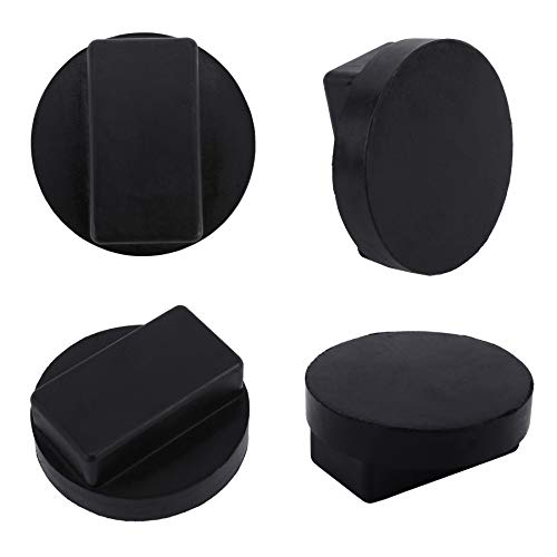 AuInLand 4 Packs Jack Pad for BMW, Black Square Polyurethane Jack Pad Adapter Frame Rail Protector