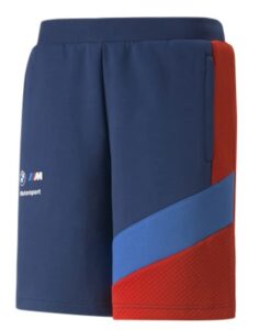 puma men’s standard bmw m motorsport sweat shorts, estate blue-m color, x-large
