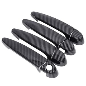 newyall pack of 4 front rear left and righr carbon fiber abs exterior door handle cover