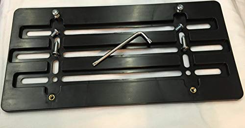 Front Bumper License Plate Bracket for BMW 2000-2023, Plate Holder Set w 6 Unique Screw Bolts & Wrench Kit, License Tag Mounting Kit, Quality Plate Holders, Premium Car & Truck Accessories