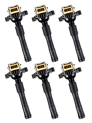 ENA Set of 6 Ignition Coil Pack Compatible with BMW 328I 528I M3 Z3 E36 E46 E31 E38 E39 E53 E721 E720 E383 Land Rover 2.5L 2.8L 3.0L 3.2L 5.4L Replacement for C1239 UF-300 UF-354