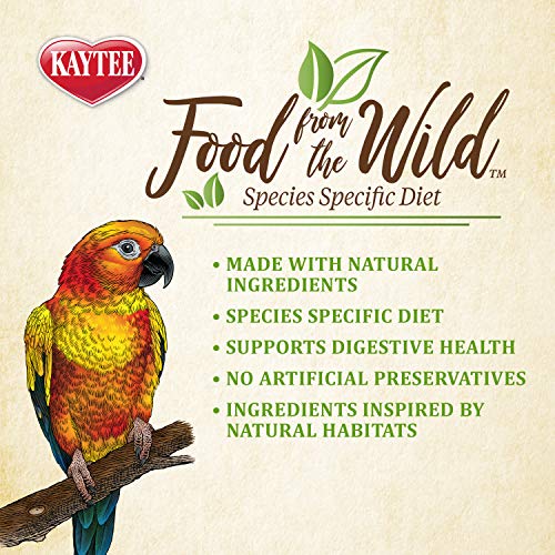 Kaytee Food from The Wild Natural Pet Conure Bird Food, 2.5 Pound