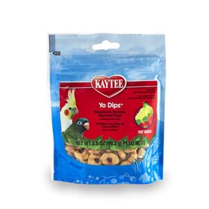 kaytee yo dips treat for all pet birds — strawberry banana 3.5 oz