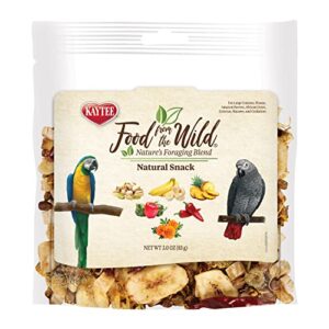 kaytee food from the wild natural pet bird snack food treats for conures, pionus, amazon parrots, african greys, eclectus, macaws, and cockatoos, 3 oz.