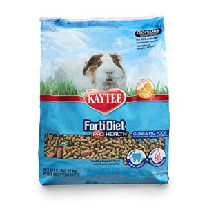 kaytee forti-diet pro health food for pet guinea pigs, 5 pound