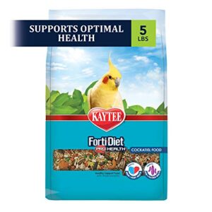 kaytee forti-diet pro health cockatiel pet bird food, 5 pound