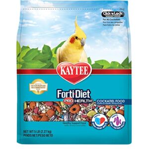 Kaytee Forti-Diet Pro Health Cockatiel Pet Bird Food, 5 Pound