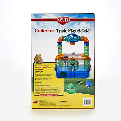 Kaytee CritterTrail Triple Play Habitat for Pet Hamsters, Gerbils, Mice and Other Small Animals