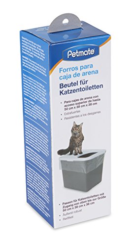 Petmate TOP ENTRY LITTER PAN LINERS Dark Grey 8 Count (Pack of 1)