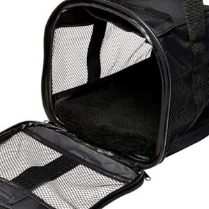 Petmate Soft-Sided Kennel Cab Pet Carrier,Black,Up to 15lbs, 17 X 10 X 10 (21329)