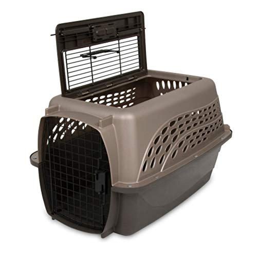 Petmate Two-Door Small Dog Kennel & Cat Kennel (Top Loading or Front Loading Pet Carrier, Great for Small Animals, Made with Recycled Materials, 24 inches in Length) For Pets up to 15 Pounds