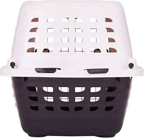 Petmate 41032 Compass Fashion Kennel Cat and Dog Kennel, 10-20 lb., Pearl White/Black