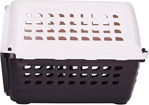 Petmate 41032 Compass Fashion Kennel Cat and Dog Kennel, 10-20 lb., Pearl White/Black