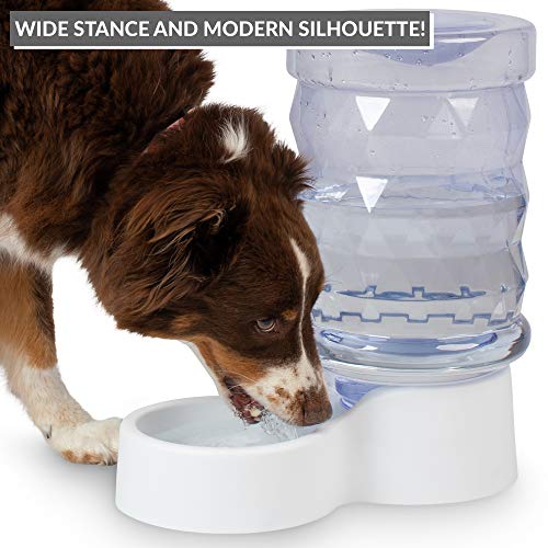 PetFusion H2O Gravity Pet Water Dispenser. Durable 2.5 Gallon Water Feeder. Automatic Water Station for Cats & Small, Medium, Large Dogs, Transparent (PF-GW1)