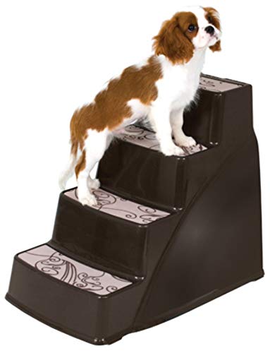 Petmate Lightweight Pet Steps Elevated Non-Slip Steps Chocolate Brown One Size Fits Most