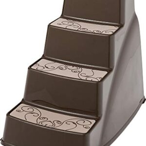 Petmate Lightweight Pet Steps Elevated Non-Slip Steps Chocolate Brown One Size Fits Most