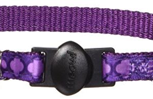 Petmate 11407 Cat Pet Collar, 3/8 by 8 to 12-Inch, Arabesque Purple