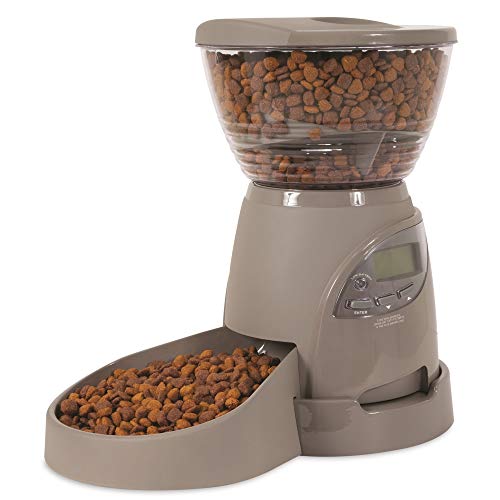 Petmate Portion Right Programmable Dog and Cat Feeder 2 Sizes Brushed Nickel