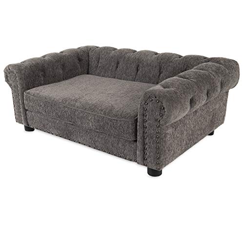 Petmate La-Z-Boy Newton Sofa Large Dog Bed, 40 x 27 Inches, Graphite