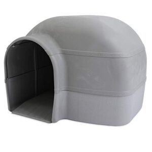 petmate husky dog house for dogs up to 90 pounds, grey