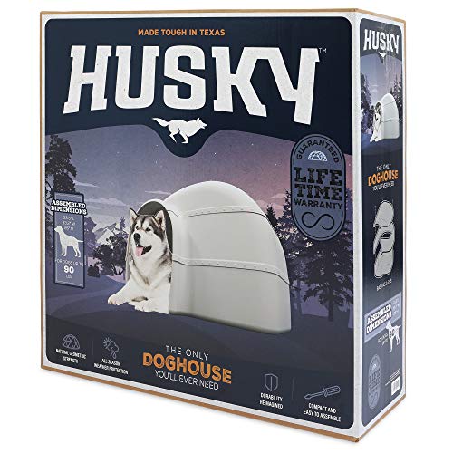 Petmate Husky Dog House for Dogs Up to 90 Pounds, Grey