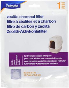 petmate zeolite charcoal replacement litter box filter, jumbo, 6.3 x 6.1 inches