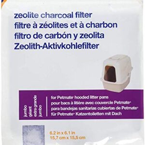 Petmate Zeolite Charcoal Replacement Litter Box Filter, Jumbo, 6.3 x 6.1 Inches