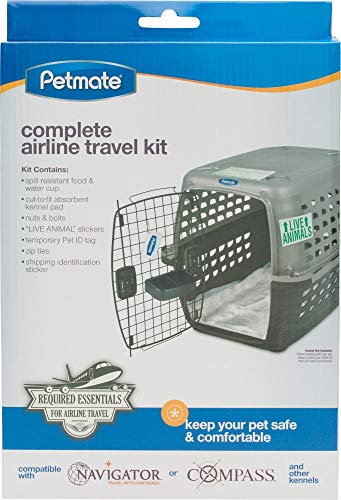 Petmate Vari Dog Kennel, Portable Dog Crate for Small & Medium Dogs, Great for Puppies Indoor or Outdoor, Perfect Travel Dog Crate & 290300 Kennel Travel Kit for Pets