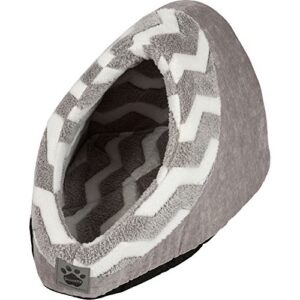 petmate precision pet snoozzy hip as a zig zag hide and seek bed, gray and white