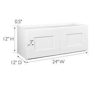 Design House Kitchen Cabinets-Wall, 30x12x12, White