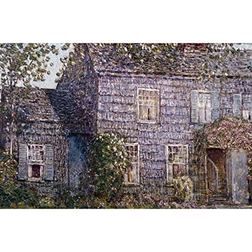 ArtDirect Hutchison House, East Hampton, Long Island 48x32 Huge Gallery Wrapped Canvas Museum Art by Hassam, Childe