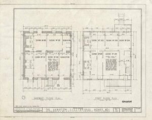 historic pictoric : blueprint habs ga,26-sav,72- (sheet 2 of 4) – hampton lillibridge house, no. 1, 507 east julian street (moved from 310 east bryan street), savannah, chatham county, ga 30in x 24in