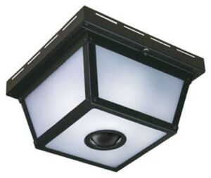 heathco sl-4305-bk-c ceiling light, motion-activated, black, square, 100-watt – quantity 1