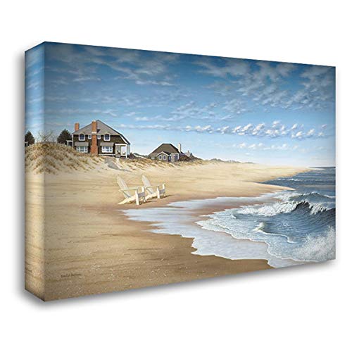 ArtDirect Hampton Beach 48x32 Huge Gallery Wrapped Canvas Museum Art by Pollera, Daniel