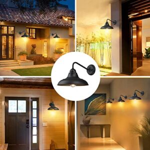 FLQMYQ Outdoor Wall Lights Wall Mount for House Farmhouse Outdoor Wall Sconce Black Outside Wall Lantern Classic Barn Lights Outdoor & Indoor, 12"，2 Pack