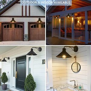 VICTOGATE 3 Pack Outdoor Wall Lights Wall Mount for House Front Porch Outdoor Wall Light Fixtures Wall Mount Matte Black Farmhouse Outdoor Wall Sconce, Classic Barn Lights Outdoor & Indoor-E26 Socket