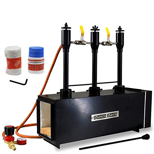 Triple Burner Gas Propane Forge Furnace Blacksmith Knife making w/ 1 Door