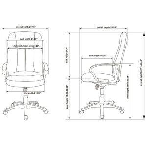 Lorell Executive Chair, High-Back, Black