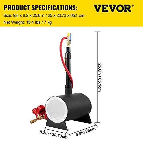 VEVOR Propane Knife Forge, Farrier Furnace with Single Burner, Portable Oval Metal Forge with an Open Structure, Large Capacity, for Blacksmithing, Knife Making, Forging Tools and Equipment