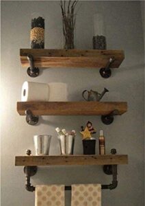 wgx design for you industrial pipe shelving shelves bookcase rustic wood metal wall mounted towel bar hanging storage racks floating wood shelves