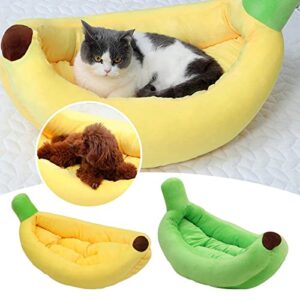 agkrunn cute banana pet bed, 20” banana shaped warm and comfortable pet bed for small dogs cats