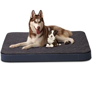 dog beds for large dogs orthopedic foam jumbo dog bed mattress 47 inch joint relief pet sleeping mat, non slip removable washable cover