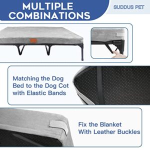 suddus Orthopedic Dog Bed for Large Dogs, Non-Slip Pet Bed with Waterproof Lining, Memory Foam Dog Bed for Crate Big Dog Bed with Removable Washable Cover (Grey, XL)