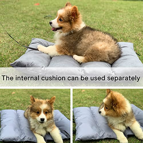 Dog Bed Pet Portable Bed with Durable Warmth Soft Waterproof Lining Removable Washable Bed Cover Anti-Slip Dog Bed Mattress Pet Sofa for Dogs and Cats