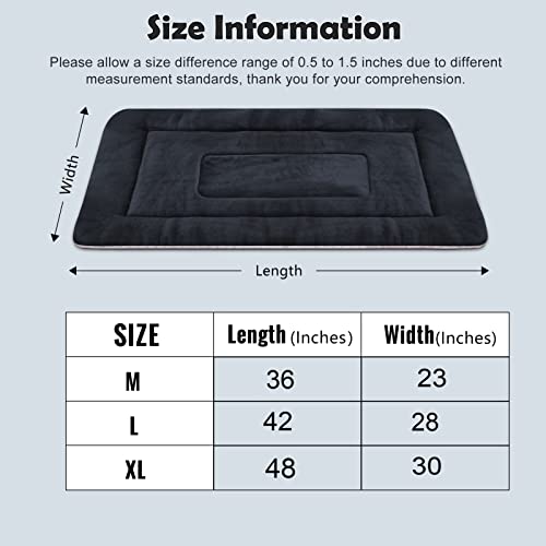 Large Dog Bed 42 inch Crate Bed Pad Mat Soft Washable Pet Beds Non Slip Mattress Kennel Pads