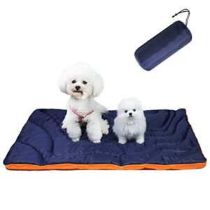geerduo outdoor dog mat, portable, waterproof, washable, large size roll up travel camping pet bed (large)