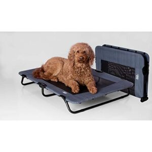 lifestyle pet cot elevated bed, no assembly required, premium tear resistant cooling mesh, indoor & outdoor, lightweight & portable, 3 models, 2 colors