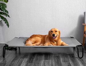 bestvida elevated dog bed (large, grey)