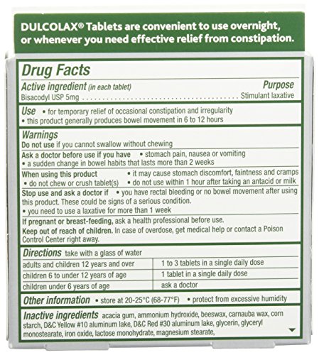 Dulcolax Laxative 25 Tablets ( Pack of 6)