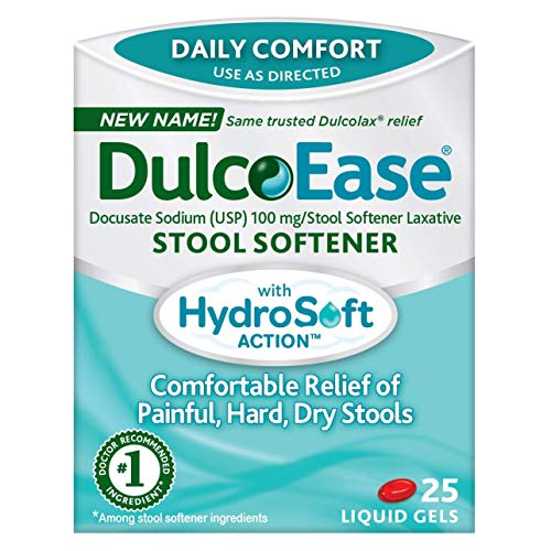 Dulcolax Stool Softener Liquid Gels - 25 ct, Pack of 5